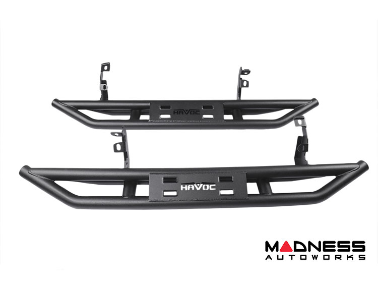 Ford Bronco Rock Sliders - 2 Door - Trailcrawler - Textured Black - Havoc 